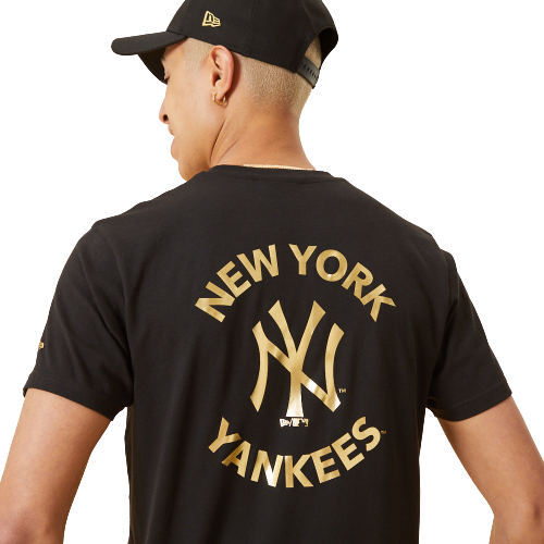 New Era NY Yankees Metallic Logo Black T-Shirt